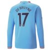 8800 MAILLOT MANCHESTER CITY DOMICILE MANCHES LONGUES DE BRUYNE 2022 2023