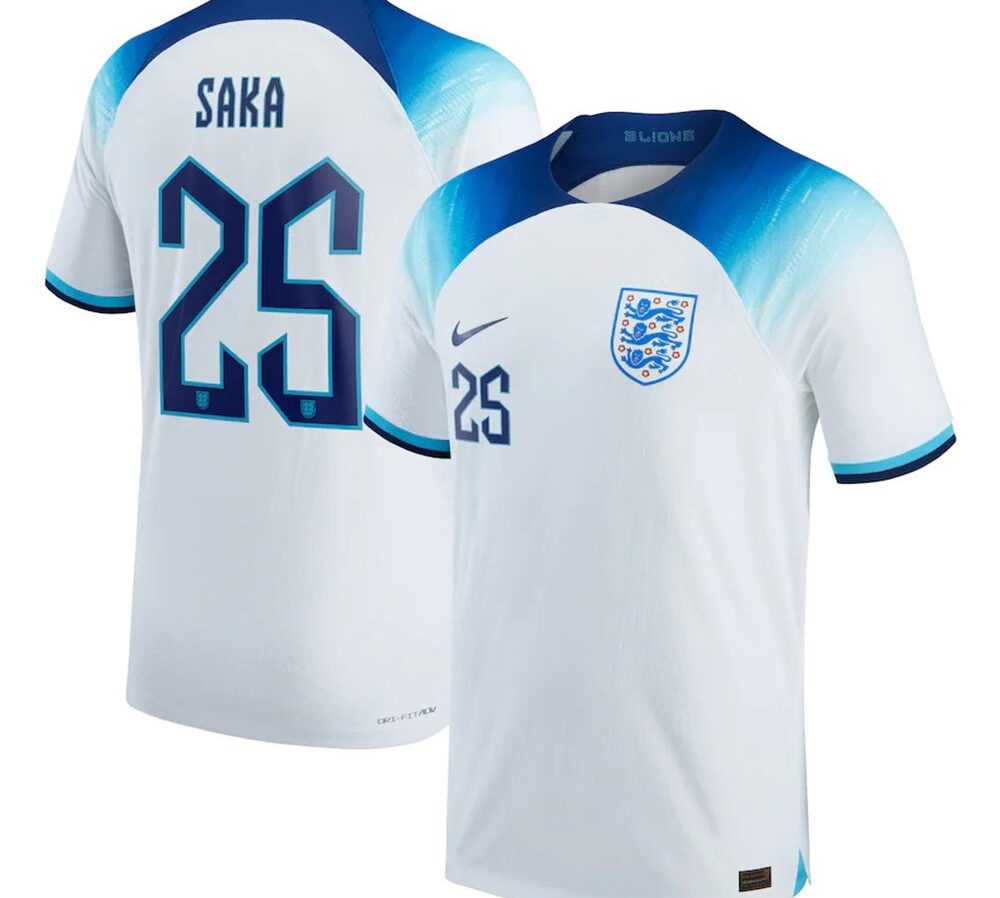 MAILLOT ANGLETERRE DOMICILE SAKA 2022-2023