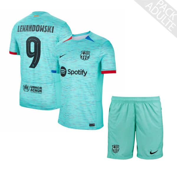 PACK FC BARCELONE THIRD LEWANDOWSKI ADULTE 2023-2024