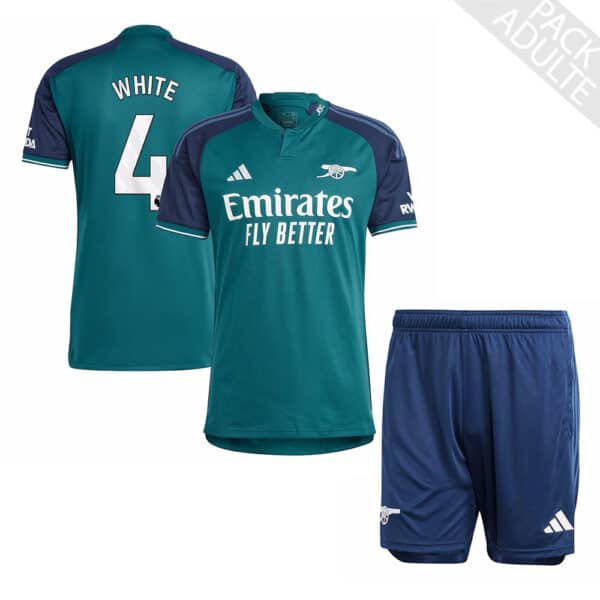 PACK ARSENAL THIRD WHITE ADULTE 2023-2024