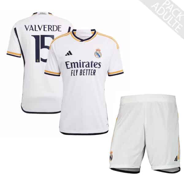 PACK REAL MADRID DOMICILE VALVERDE ADULTE 2023-2024