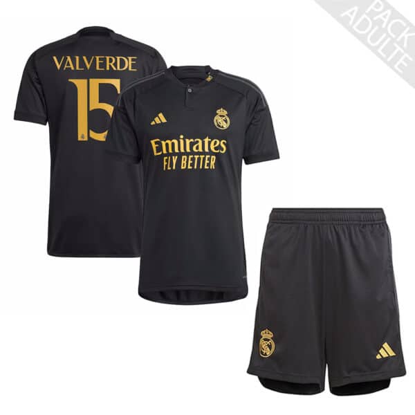 PACK REAL MADRID THIRD VALVERDE ADULTE 2023-2024