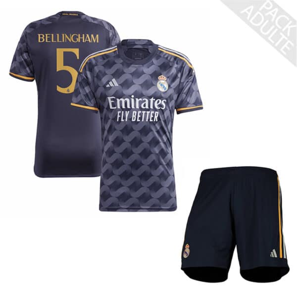 PACK REAL MADRID EXTERIEUR BELLINGHAM ADULTE 2023-2024