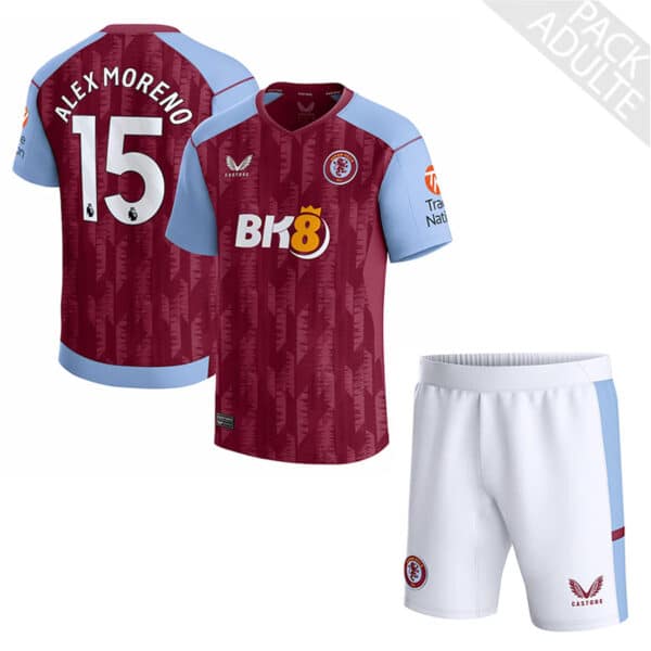 PACK ASTON VILLA DOMICILE ALEX MORENO ADULTE 2023-2024